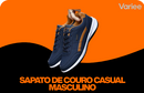 Sapatos Casuais de Couro Masculino