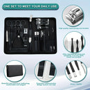 Conjunto de Manicure Portátil Aço Inoxidável 30 Peças