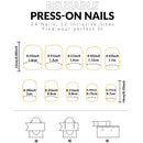 24 Unidades de Unhas Flash Francesas Curtas com 1 Gelatinosa e 1 Lima de Unhas