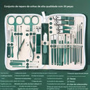Conjunto de Manicure Portátil Aço Inoxidável 30 Peças