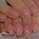 24 Unidades de Unhas Flash Francesas Curtas com 1 Gelatinosa e 1 Lima de Unhas