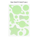 Adesivo de Parede Luminoso Com Pontos de Estrelas 3D